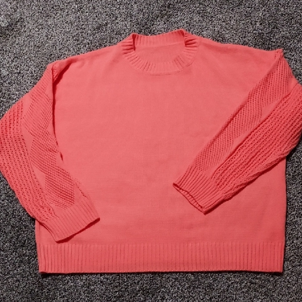 Coral Knit Plus-size Women's Sweater